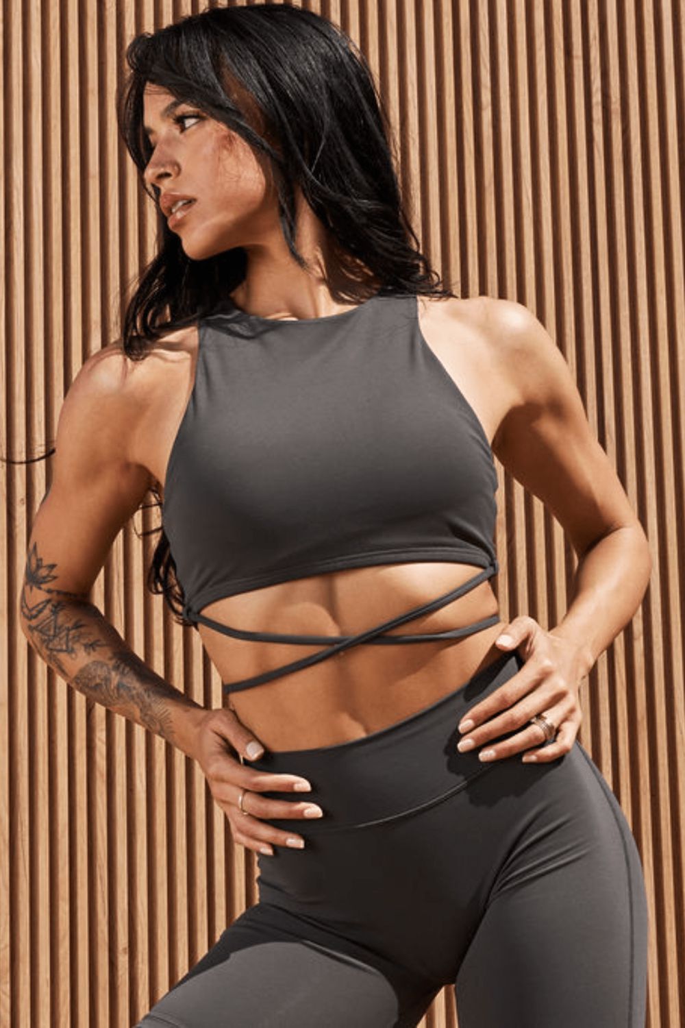 Young LA W334 - Urban Wrap Bra Grey | Australia VPLMT-1450