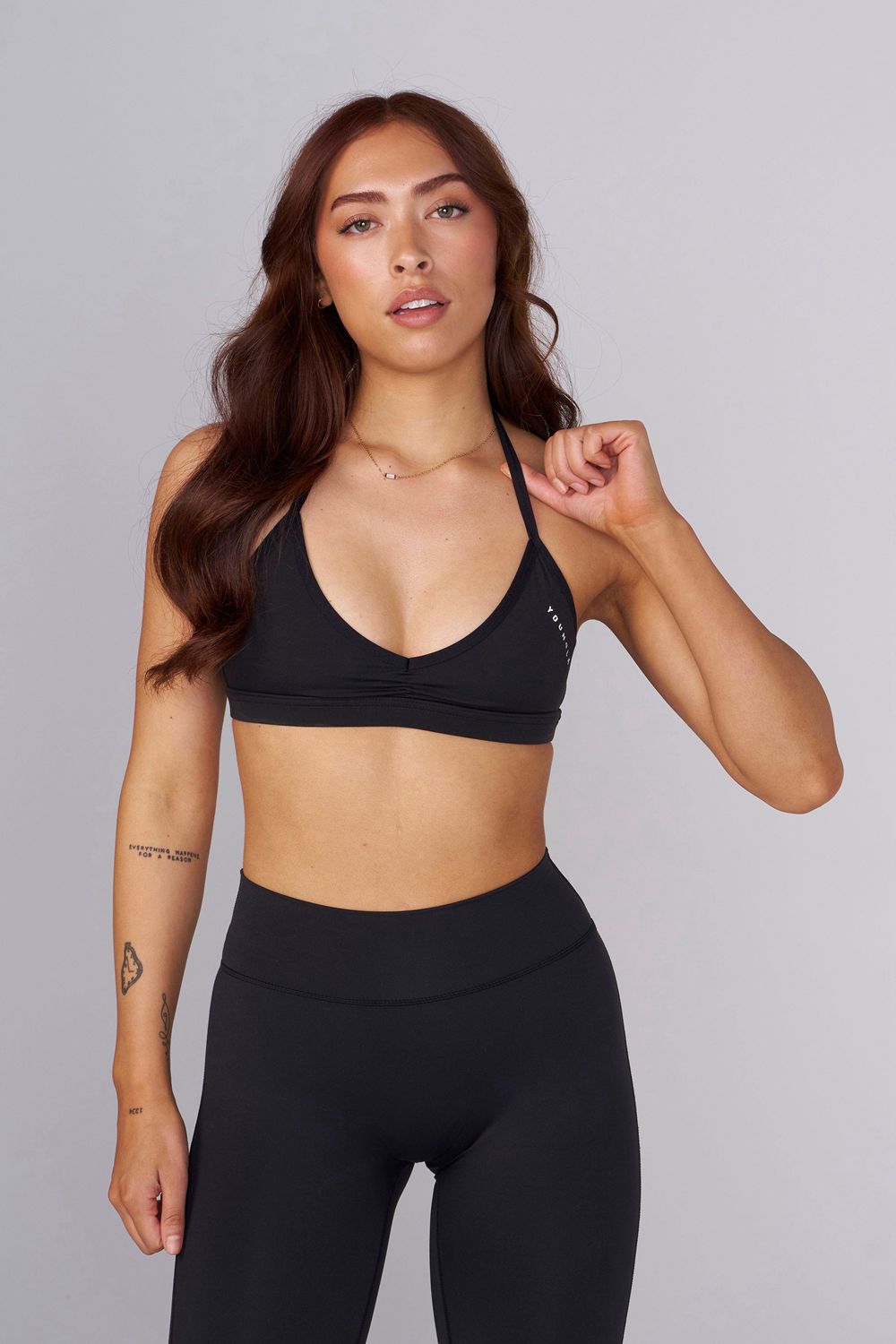 Young LA W335 - Urban V-Neck Bra Black | Australia RXVZN-5327