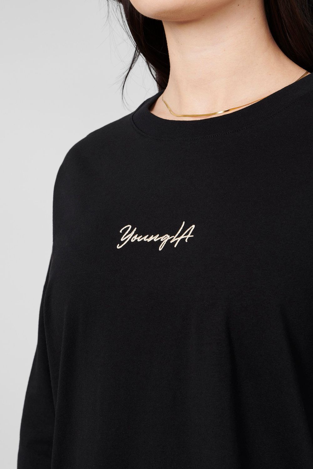 Young LA W416 Retro Long Sleeve Fall 23 Black | Australia FIQPJ-6283