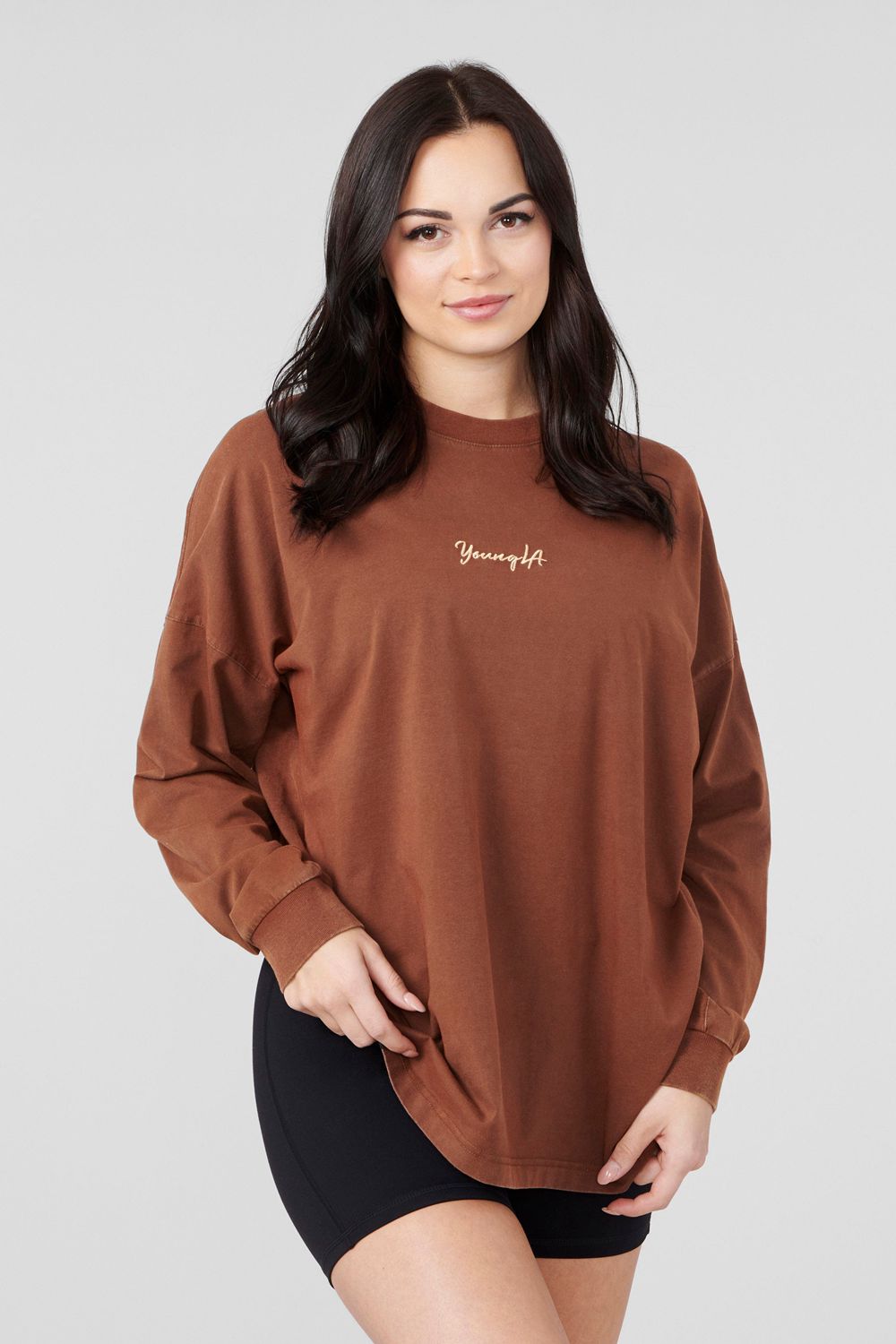 Young LA W416 Retro Long Sleeve Fall 23 Brown | Australia OREUQ-4512