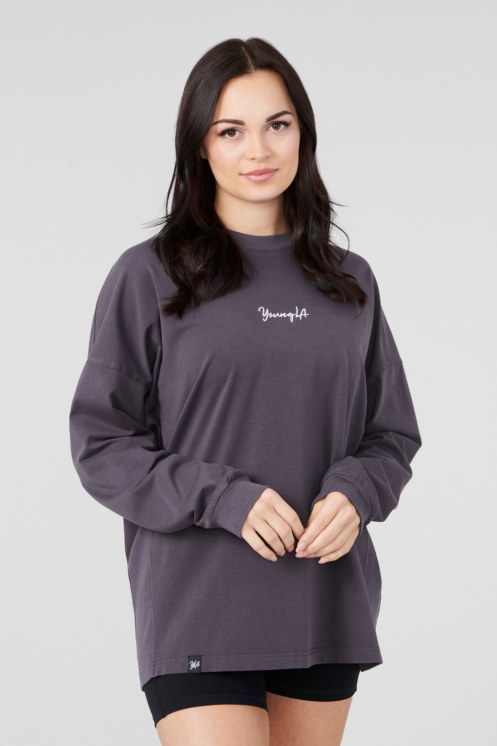 Young LA W416 Retro Long Sleeve Grey | Australia VENMO-2469