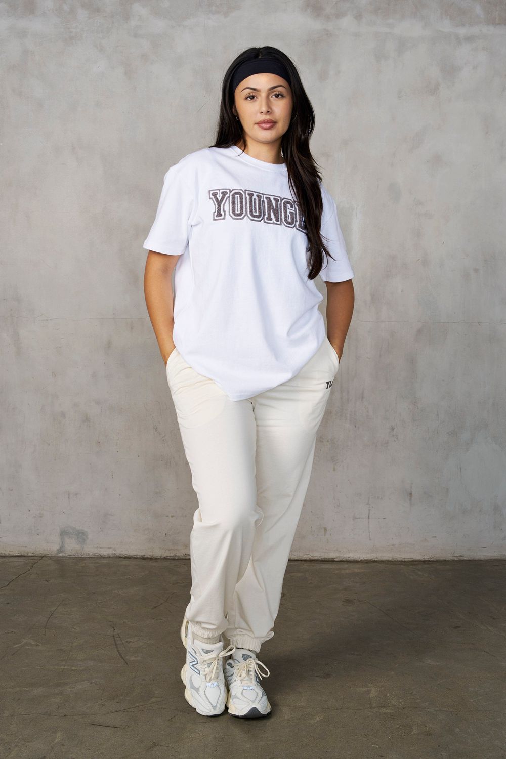 Young LA W422 Varsity Pump Tees White | Australia NLCZI-1572