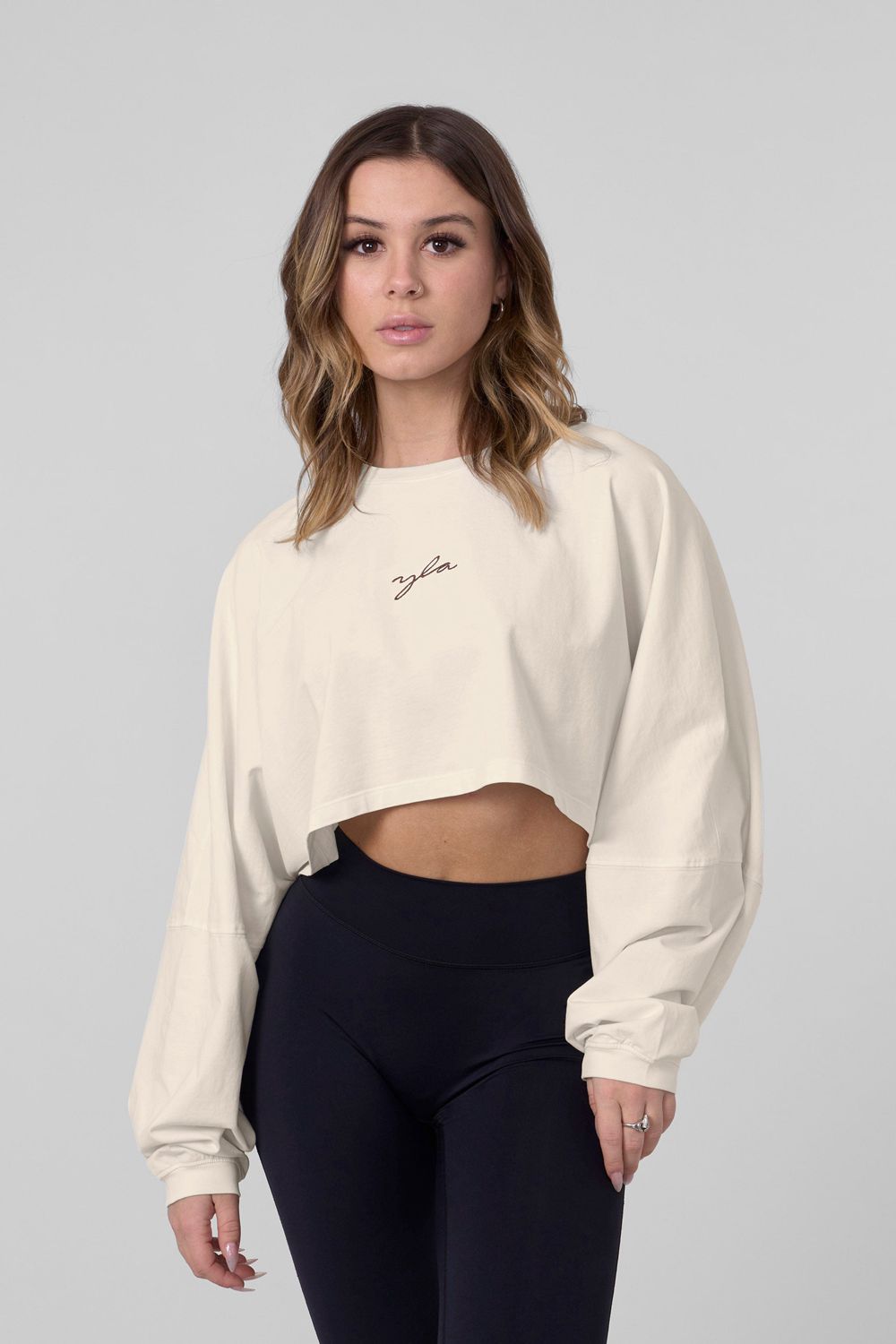 Young LA W434 - Lazyday Longsleeve Top Beige | Australia FOPNH-1273