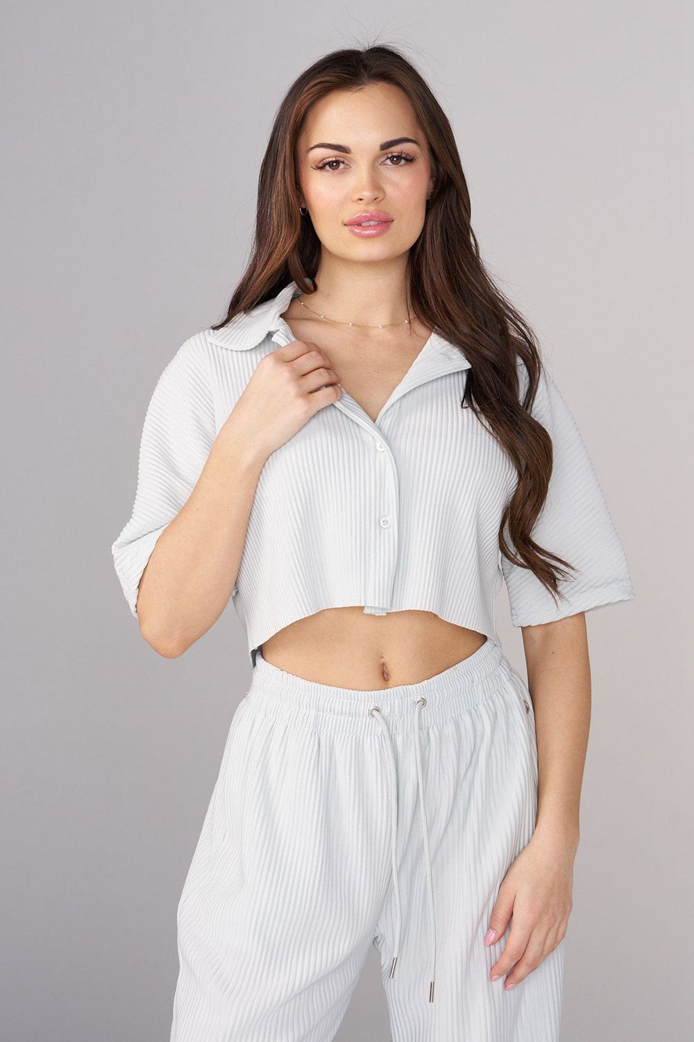 Young LA W444 Aria Pleated Top White | Australia YMNHR-9456