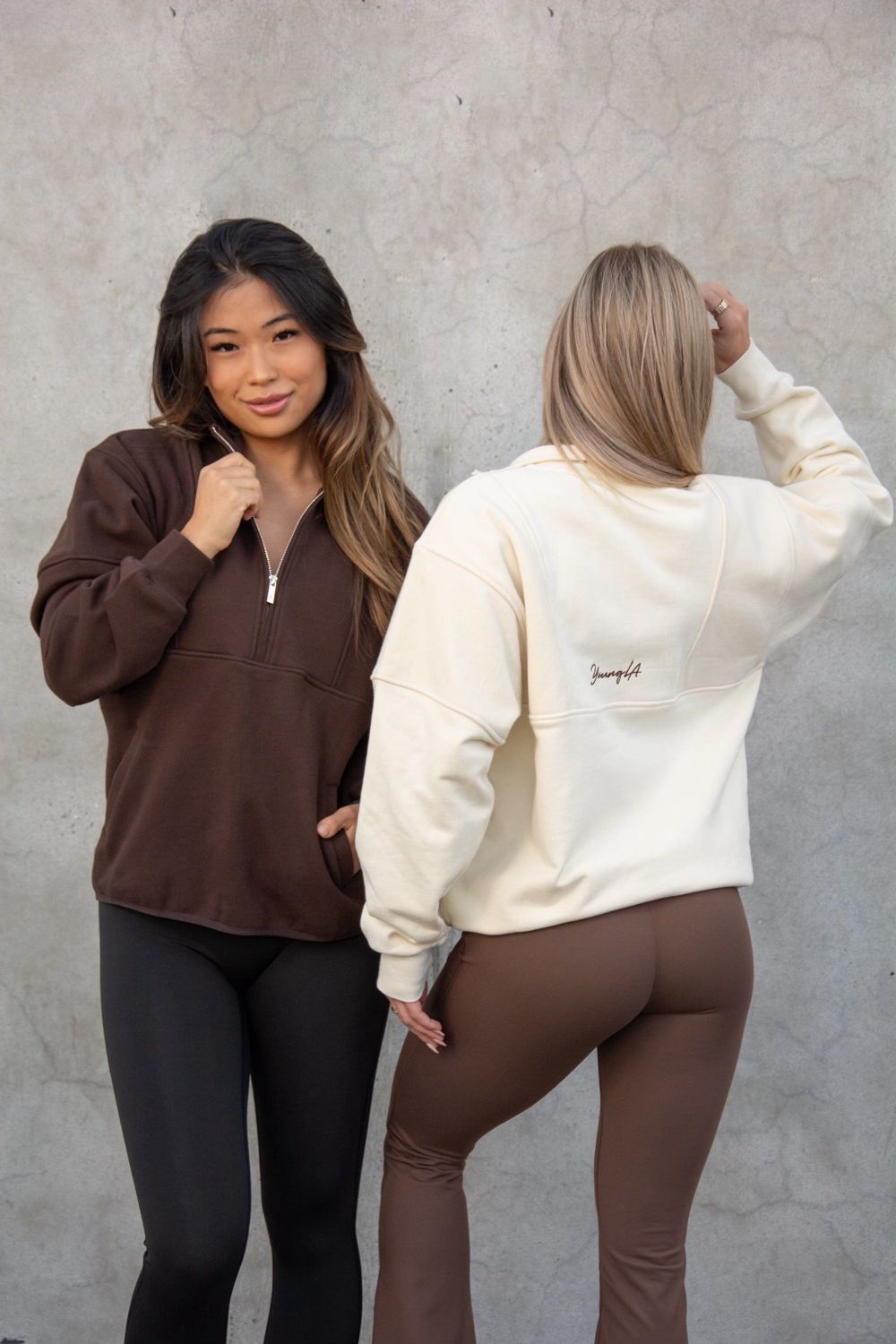 Young LA W504 Throwback Pullover Dark Brown | Australia HQVRO-9302