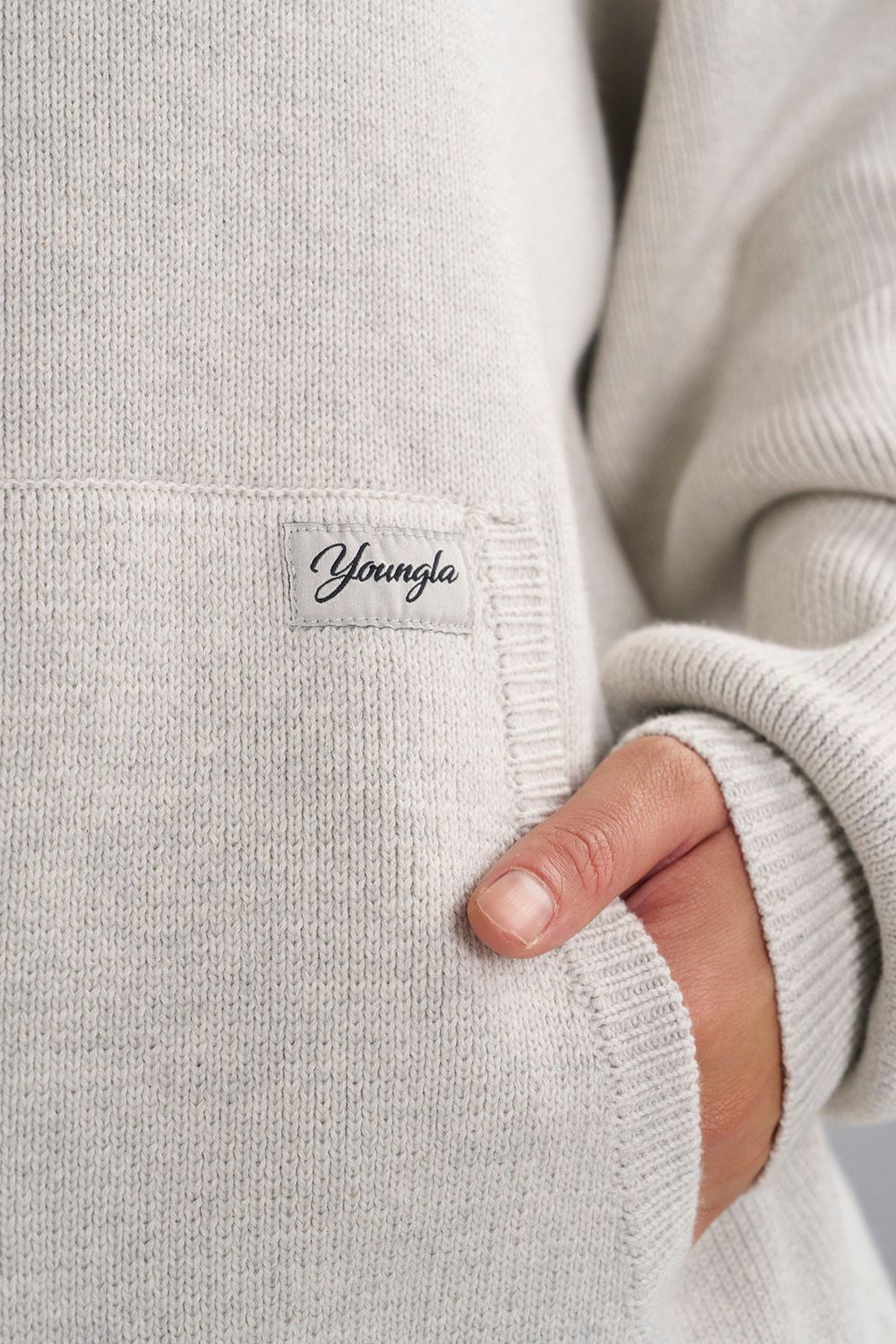 Young LA W514 - Bella Sweater Hoodie Light Grey | Australia YMQJG-8546