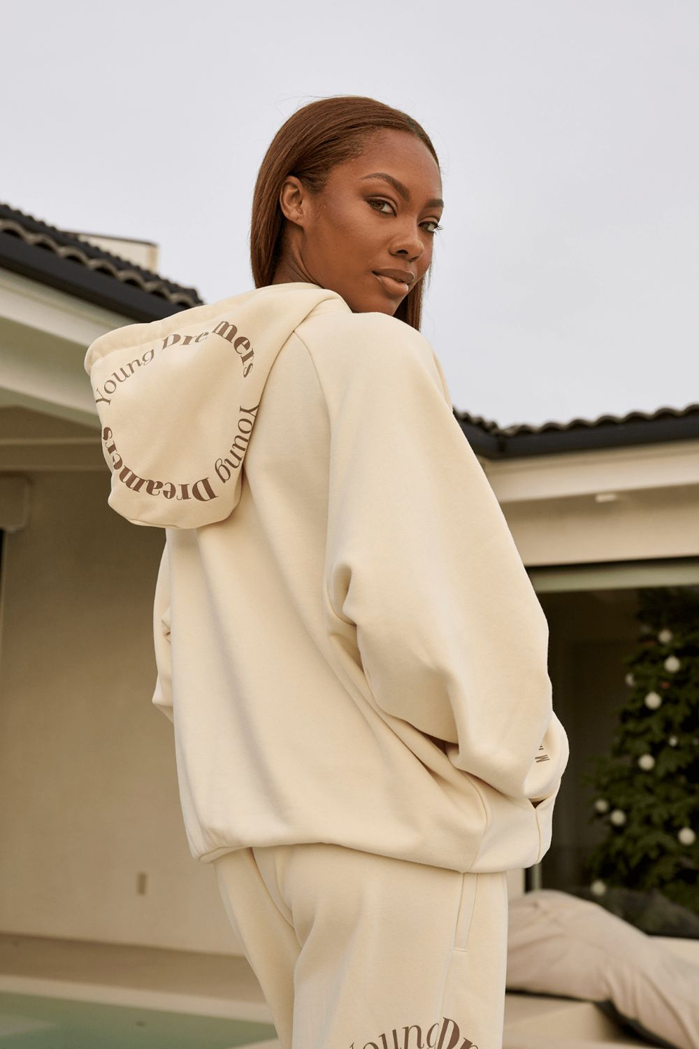 Young LA W516 Revolve Hoodie Cream | Australia XOFAY-6285