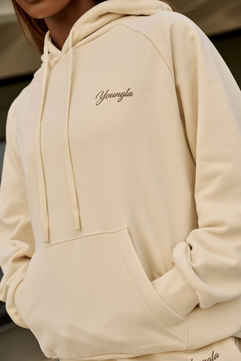 Young LA W516 Revolve Hoodie Cream | Australia XOFAY-6285