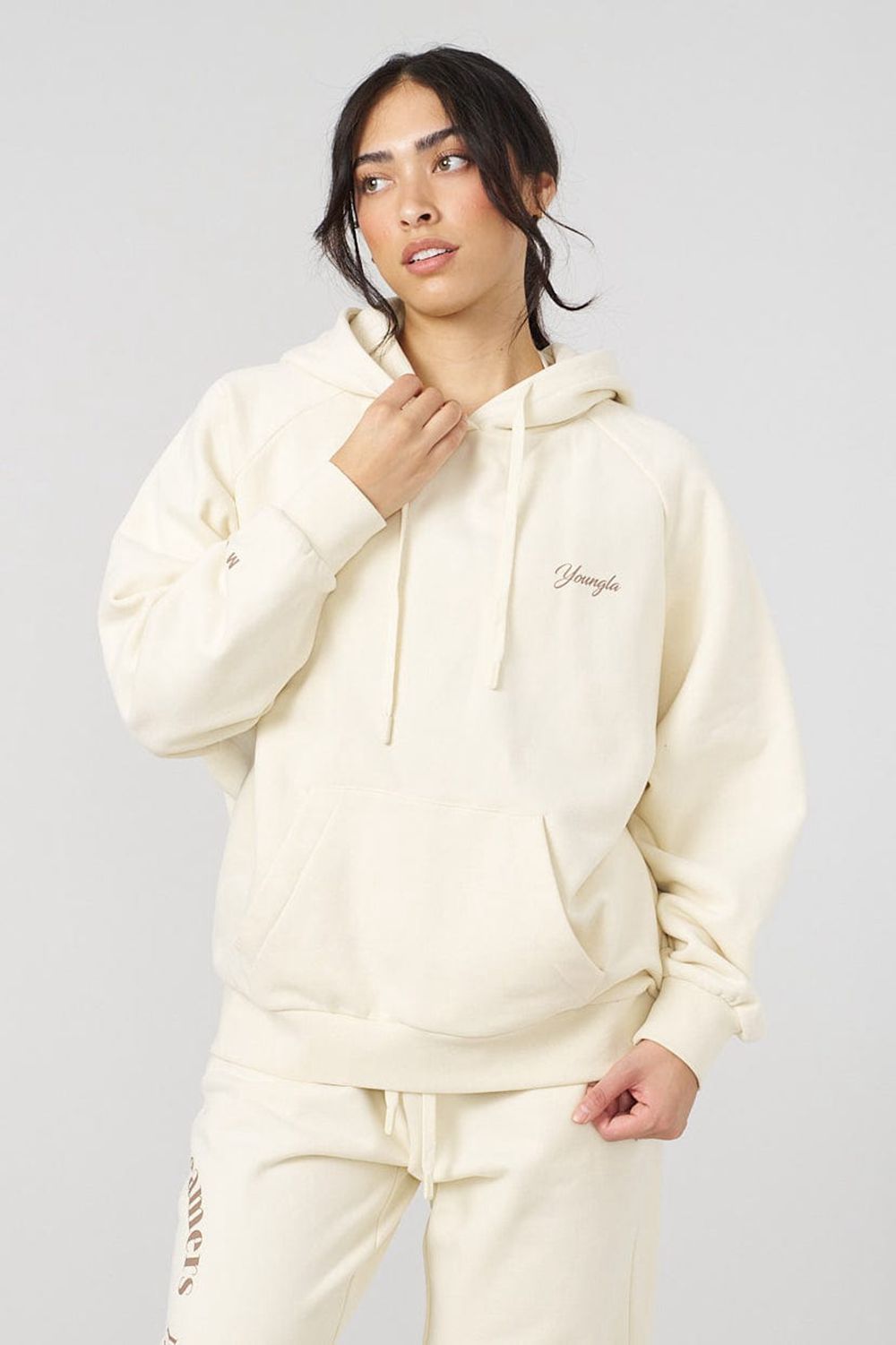 Young LA W516 Revolve Hoodie Cream | Australia XOFAY-6285