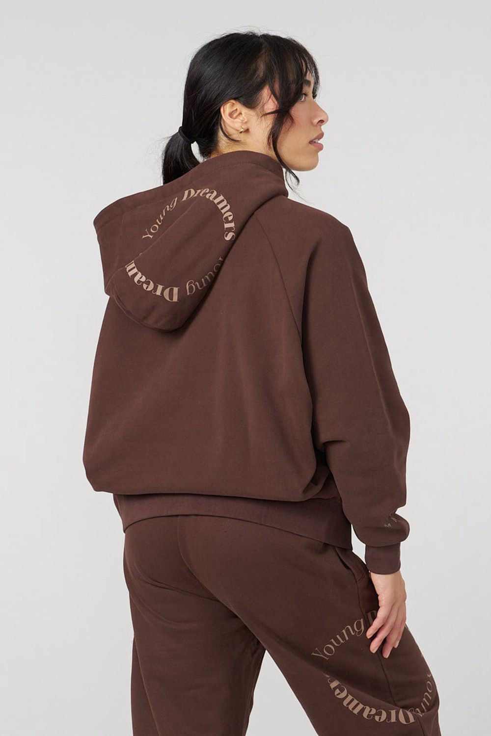 Young LA W516 Revolve Hoodie Dark Brown | Australia QKFBV-9302