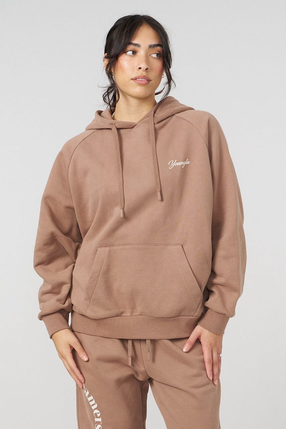 Young LA W516 Revolve Hoodie Khaki | Australia ZWODM-1234