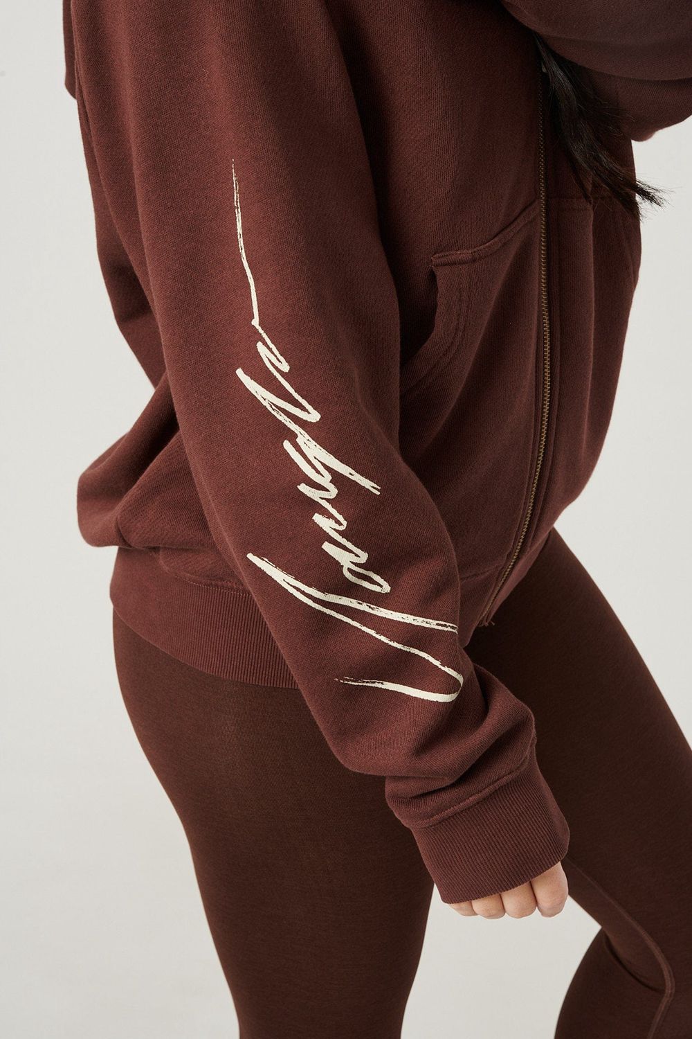 Young LA W519 - Emblem Zip Up Hoodie Burgundy | Australia DJCLR-7052