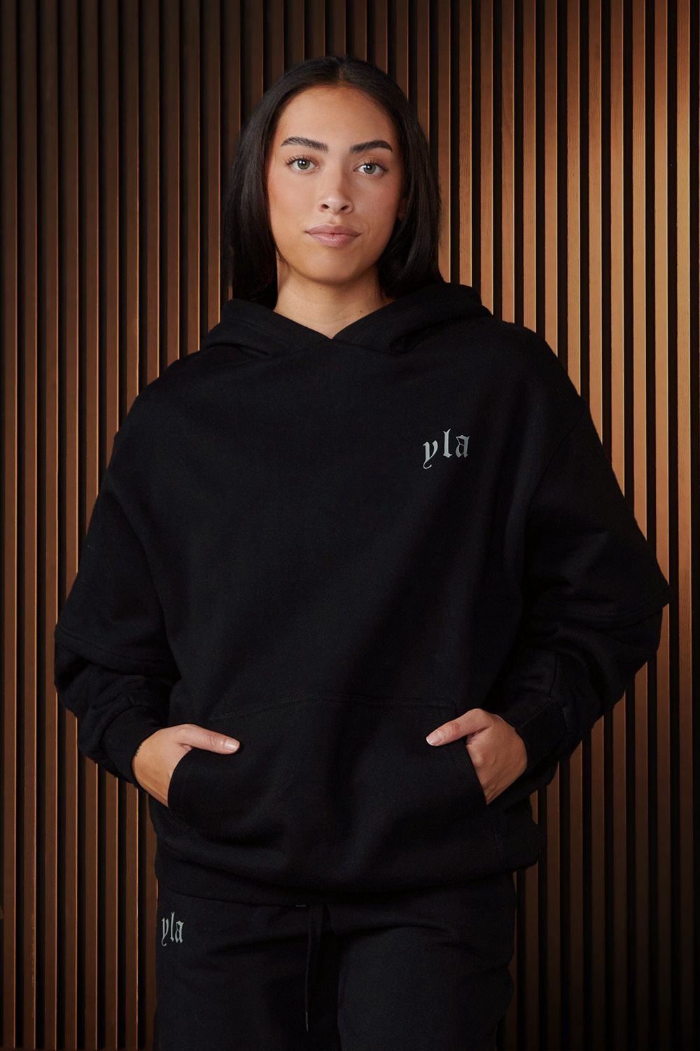 Young LA W520 - Urban Layer Hoodie Black | Australia QTJWF-5861