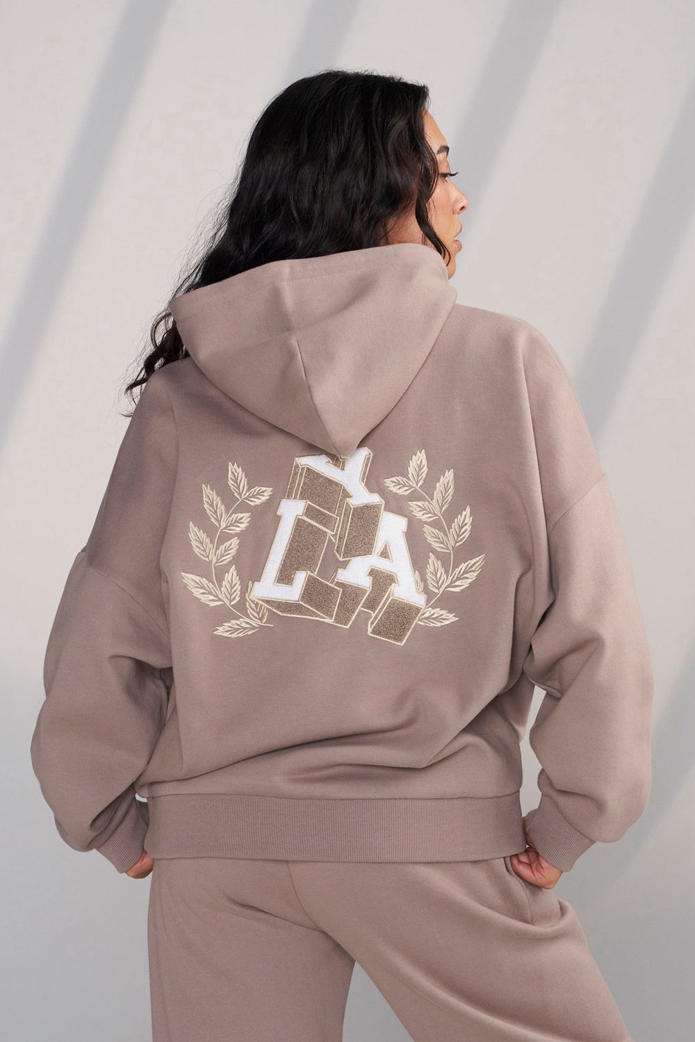 Young LA W524 - Teddy Hoodie Khaki | Australia LOAXV-0594