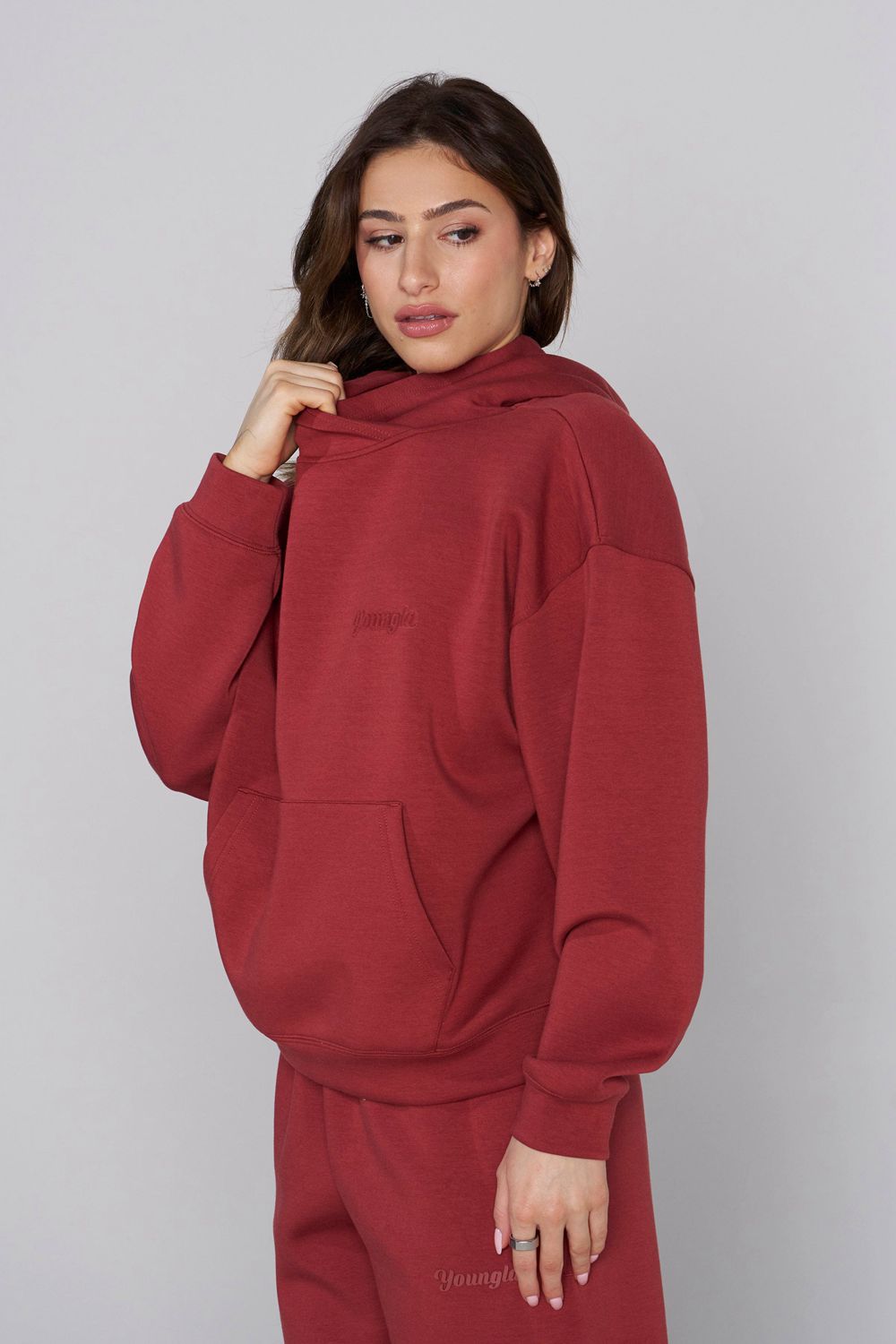 Young LA W534 Scuba Hoodie Red | Australia RSYQM-1047