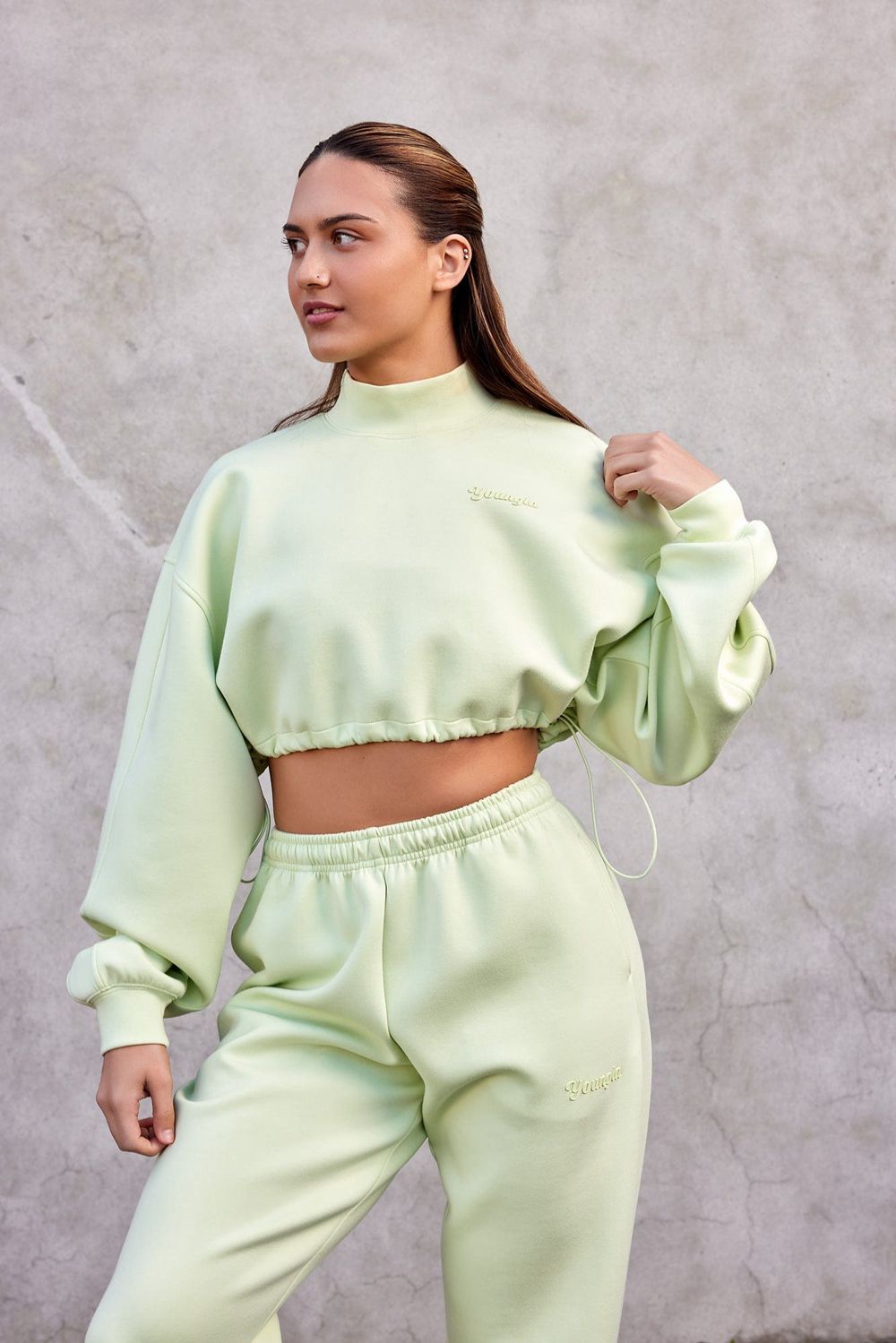 Young LA W540 Scuba Crop Green | Australia EVMJX-8295