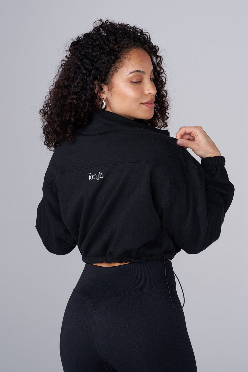 Young LA W544 Breeze Zip-Up Black | Australia ZWSGA-7980