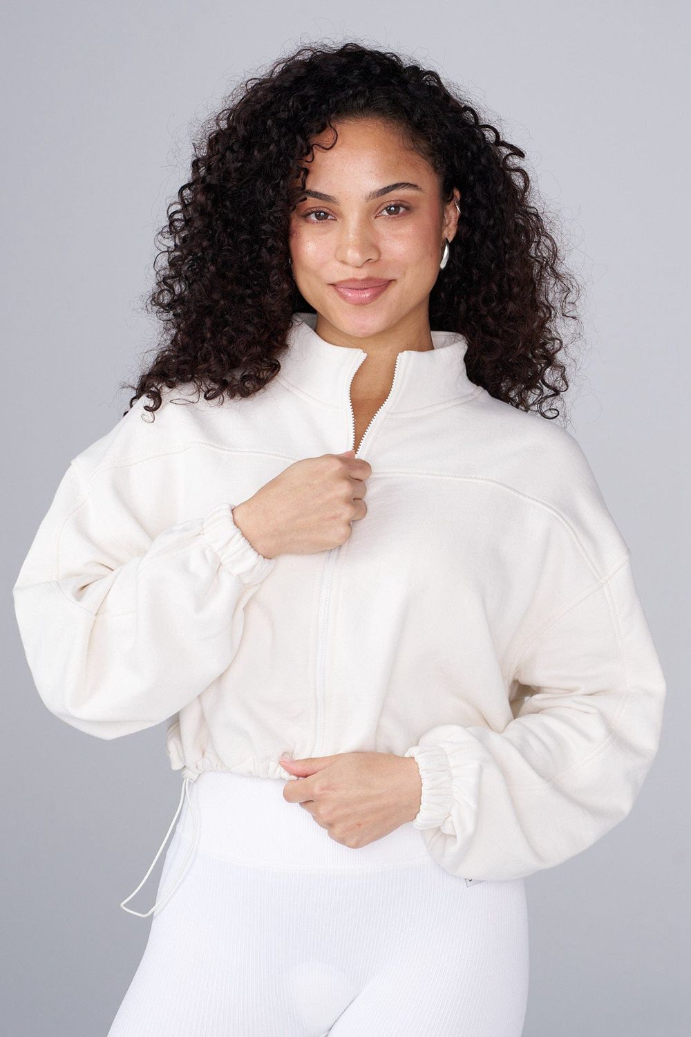 Young LA W544 Breeze Zip-Up Cream | Australia TKSAO-4760