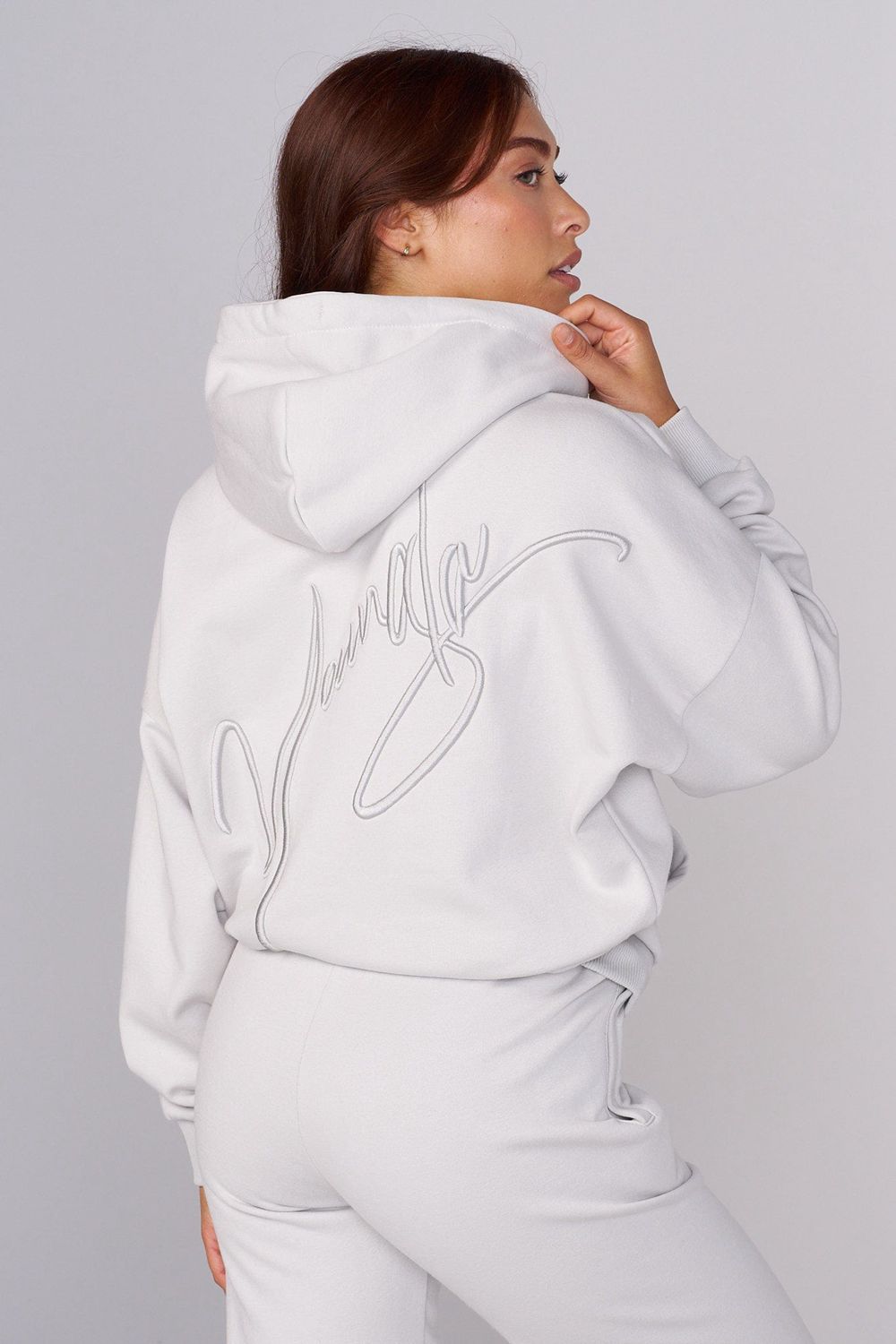 Young LA W546 Signature Hoodie Light Grey | Australia JWHXL-9305